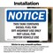 Signmission This Tank Contains Diesel Fuel For Off-Highway OSHA Notice Sign, Vinyl Decal, 5in W x 3.5in L, 2PK OS-2PACK-NS-D-35-L-18664 - alternate 4